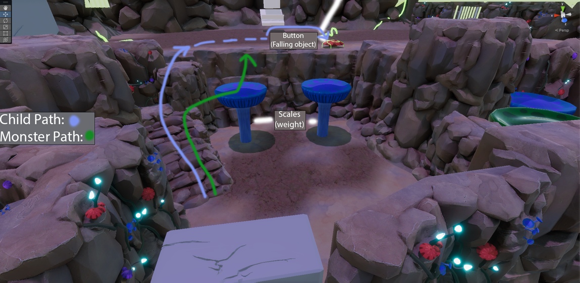 Here's the scale puzzle up close. It took time to make this work as intended. Making it interesting but not too simple.