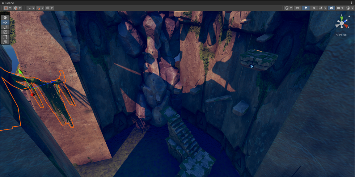 Overview of the tower entrance.